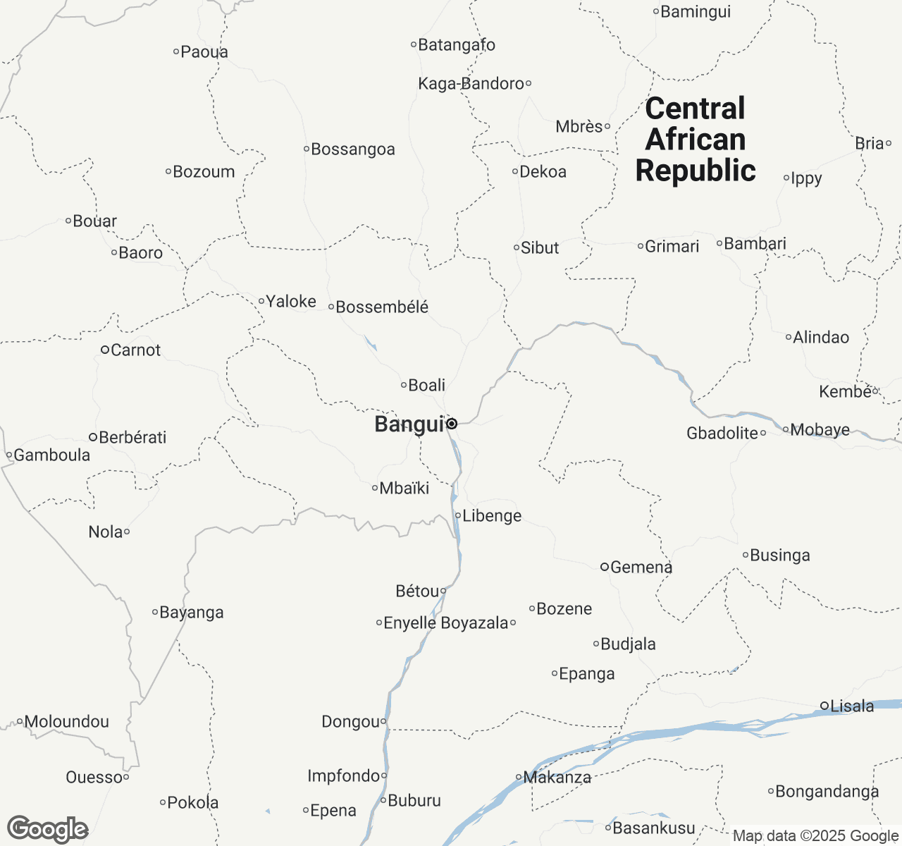 Map of Bangui